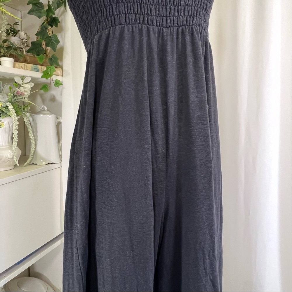 Free People Beach  Black Smocked Jumpsuit - Picture 3 of 16